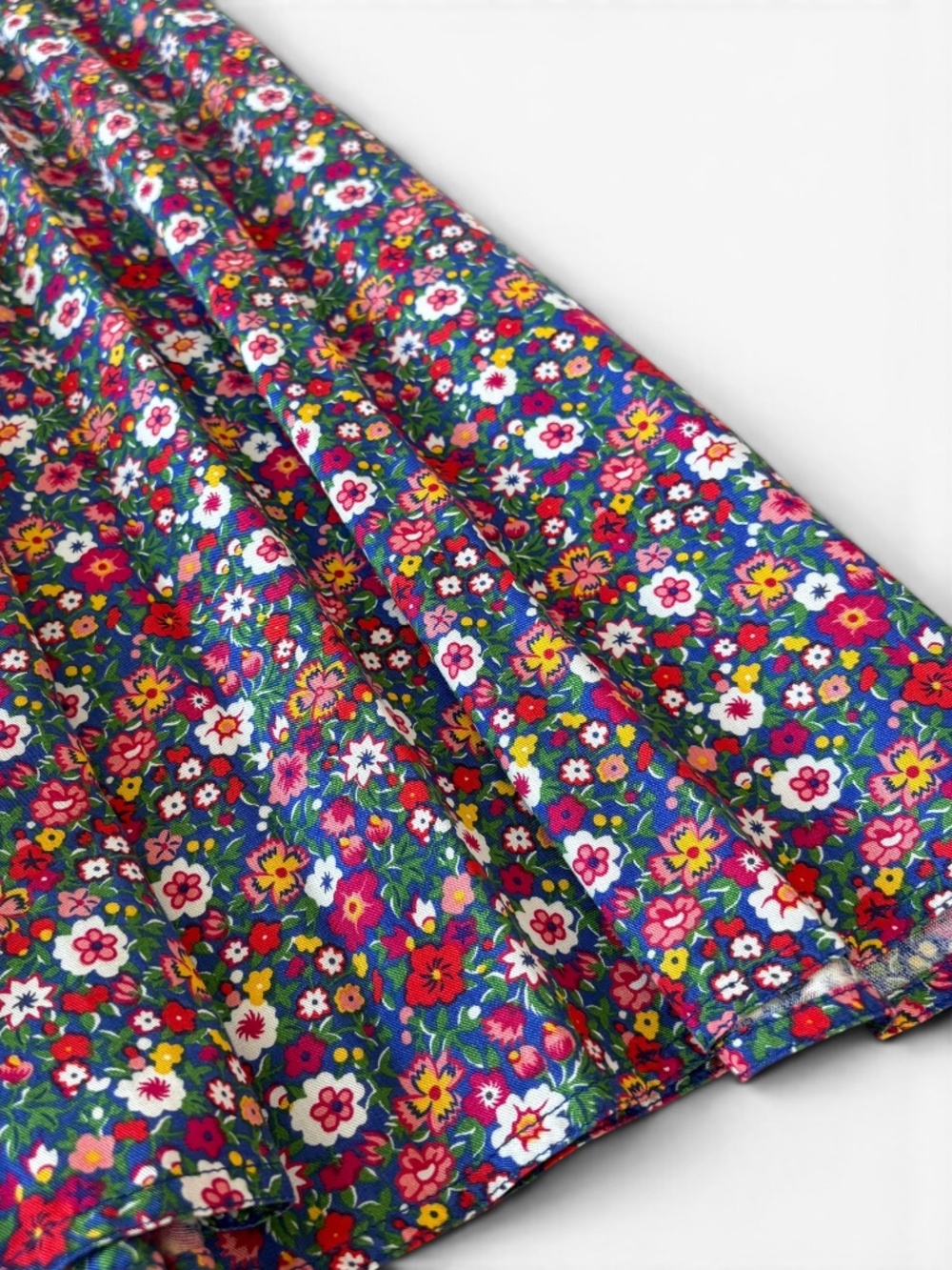 Vintage Fall Micro Floral Midi Skirt Cottage High Rise